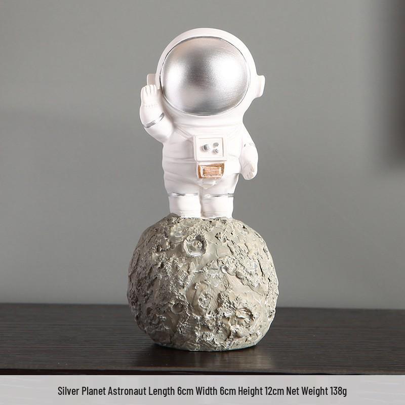 Astronaut Phone Holder, Pen Holder, and Tissue Box for Living Room Resin Ornaments.