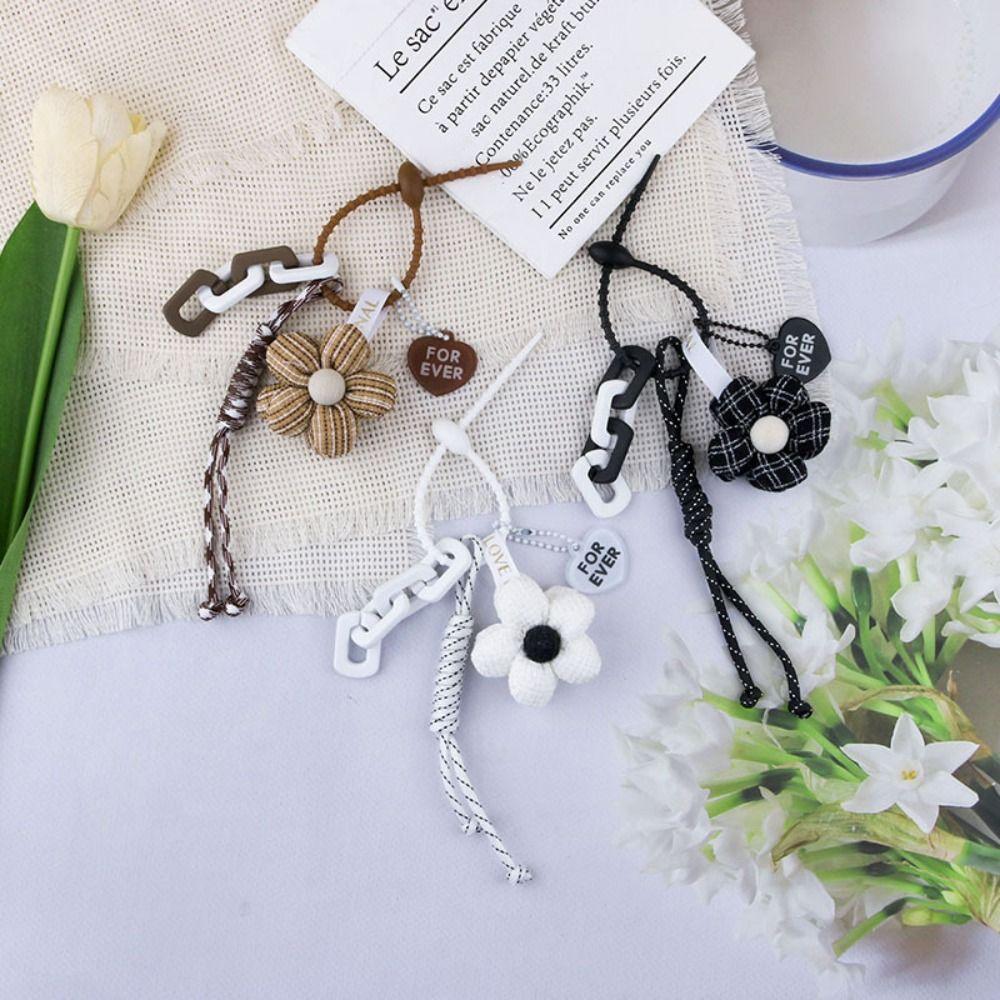 

Брелок для ключей Love Heart Car, тканевая сумка, подвеска, модный брелок в виде цветка для женщин фиолетовый