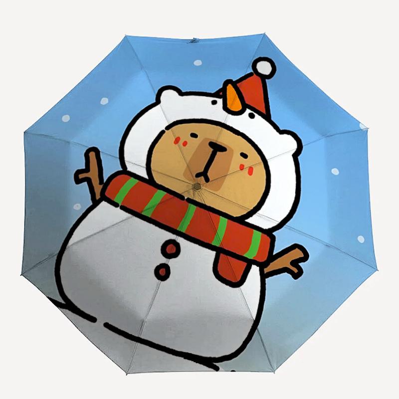 

1pc Snowman, Capybara Umbrella - Portable Home Essential, Durable Iron Frame with Rod Structure, Fashion Lovers yy250910002