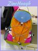 Streetwear Nylon Outdoor Backpack For Women With Fabric And Geometric Print For Travel Use