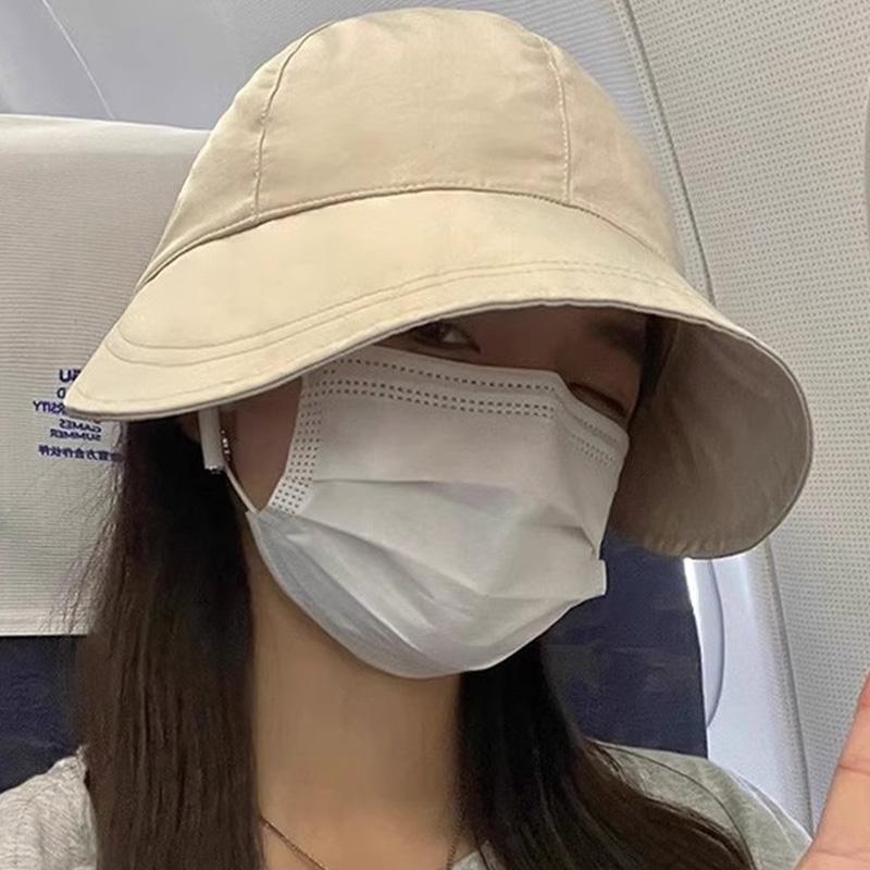 New Summer Hats for Women Foldable Baseball Cap Wide Large Brim Sunscreen Beach Caps Female Outdoor Casual Adjustable Bucket Hat