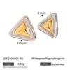 Chubby Triangle Earrings: 18k Gold Stainless Steel, Non-Fading, Hypoallergenic Jewelry