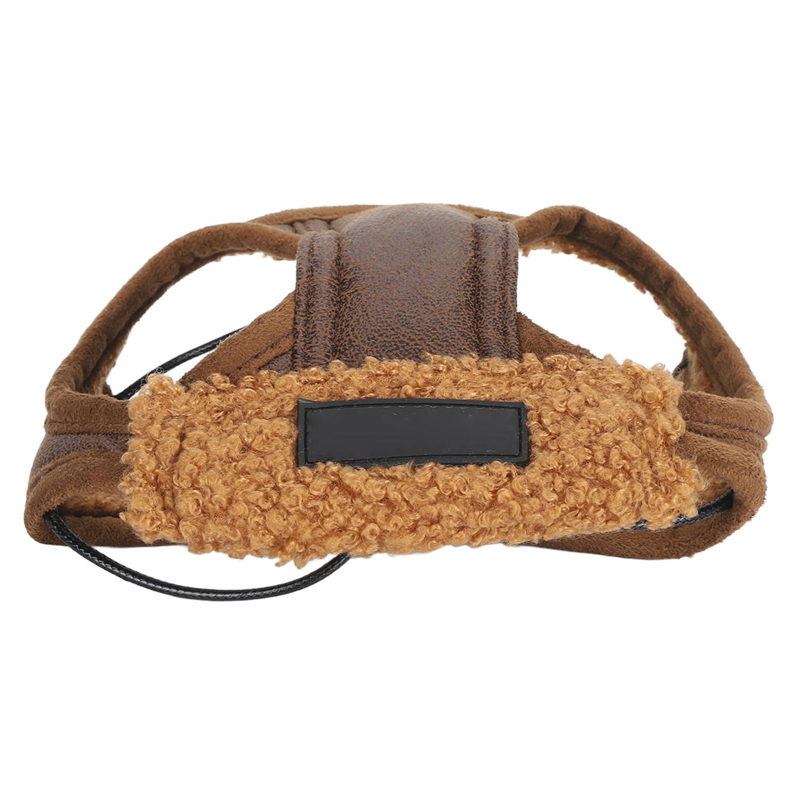 

Собачья авиационная шапка Мягкая Теплая Регулируемая Веревка Ретро Модная Зимняя Шапка для Питомца с Ушами для Холодной Погоды Повседневная Вечеринка L кофейный