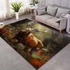 Forest Deer Rug: Bring Nature's Beauty into Your Home | Wildlife Inspired Design  Indoor Outdoor Area Rugs Skid resistant carpet