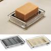 Dual Layer Glass Soap Dish Draining Rack Soap Organizer Rustproof Transparent Soap Box  Shower
