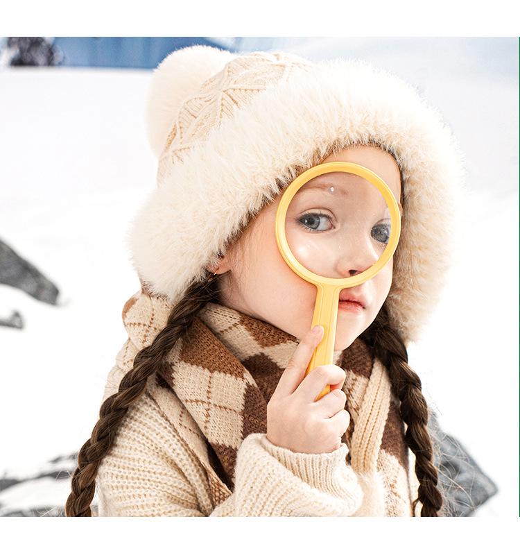 Kids' Knit Pom-Pom Hat: Warm, Windproof, Thickened for Autumn and Winter