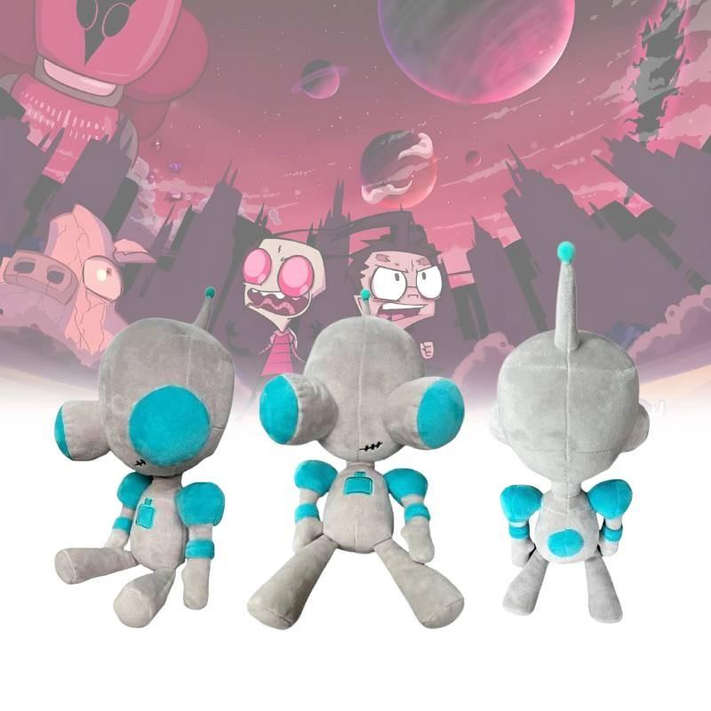 Invader Zim Plush Doll Soft Alien Toy For Fans Of Enter The Florpus 30cm Gray