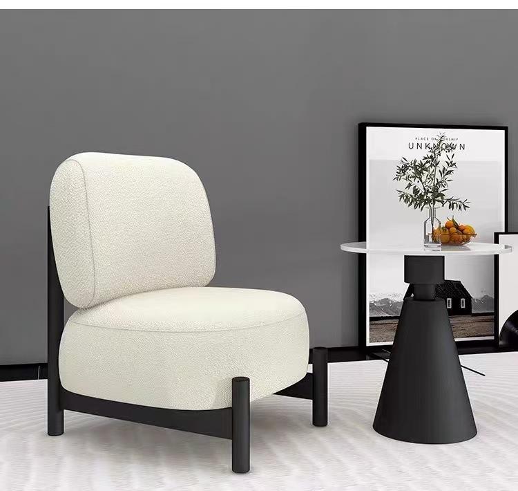 Luxury Minimalist Designer Single Sofa Chair for Living Room or Balcony
