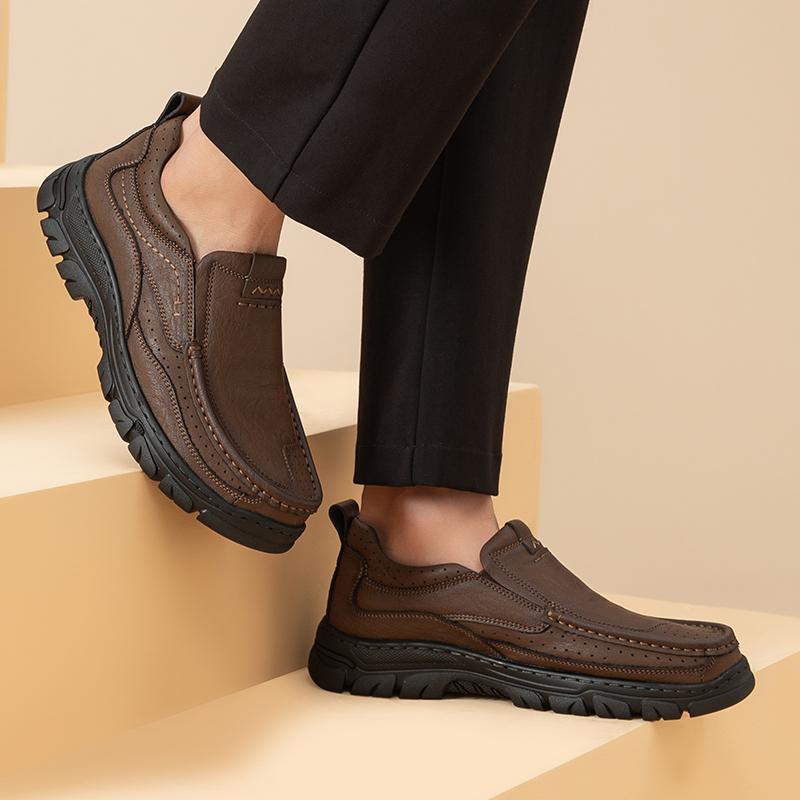 Modedesigner Original Promenadsko Högkvalitativ Loafer Casual Herr Bekväma Ballerinaskor Äkta Läder Lyxiga Loafers Herr Casual Skor