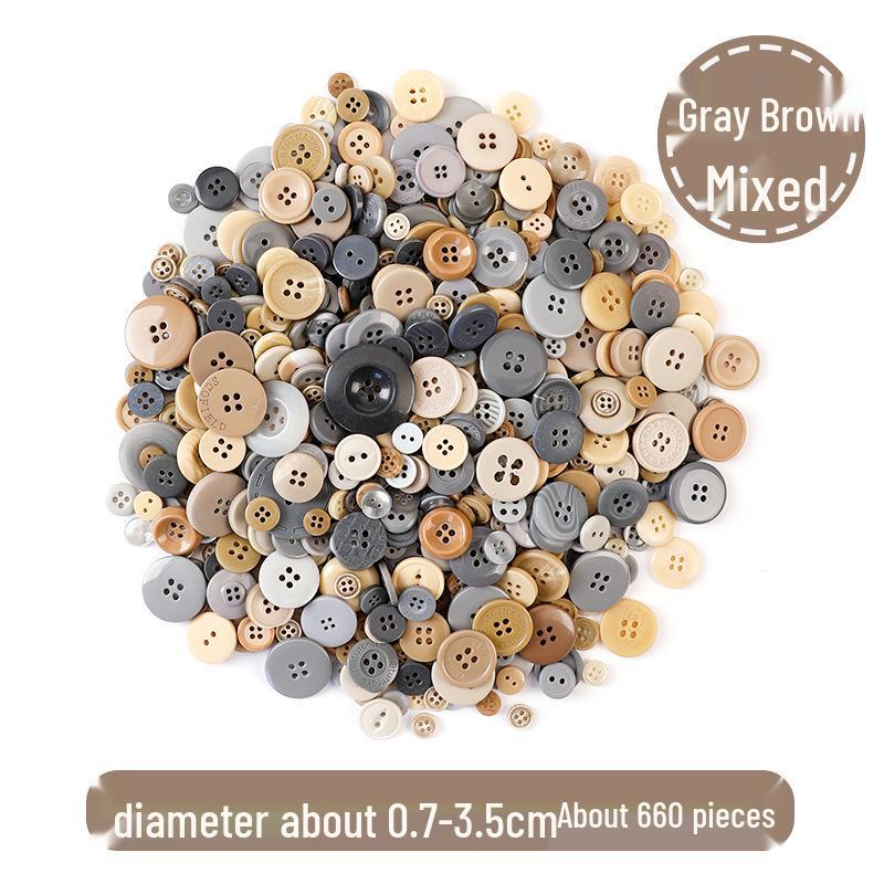 Kindergarten Creative DIY Colorful Resin Button Kit for Kids