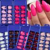 120Pcs Short Square Wine Red Press on Nails Classic Vintage Red False Nails Full Cover Acrylic Fake Nails DIY Wearable Nail Tips