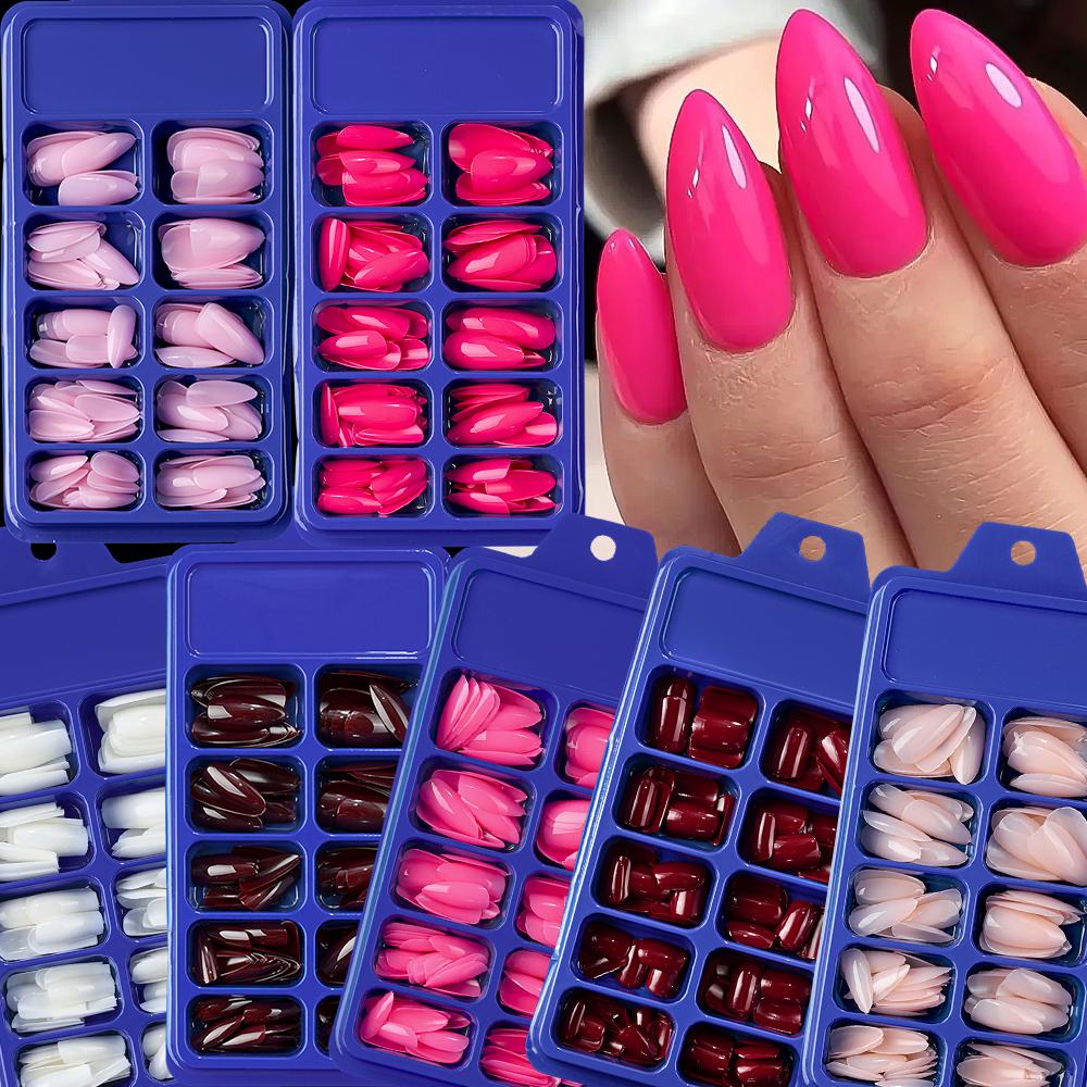 120Pcs Short Square Wine Red Press on Nails Classic Vintage Red False Nails Full Cover Acrylic Fake Nails DIY Wearable Nail Tips