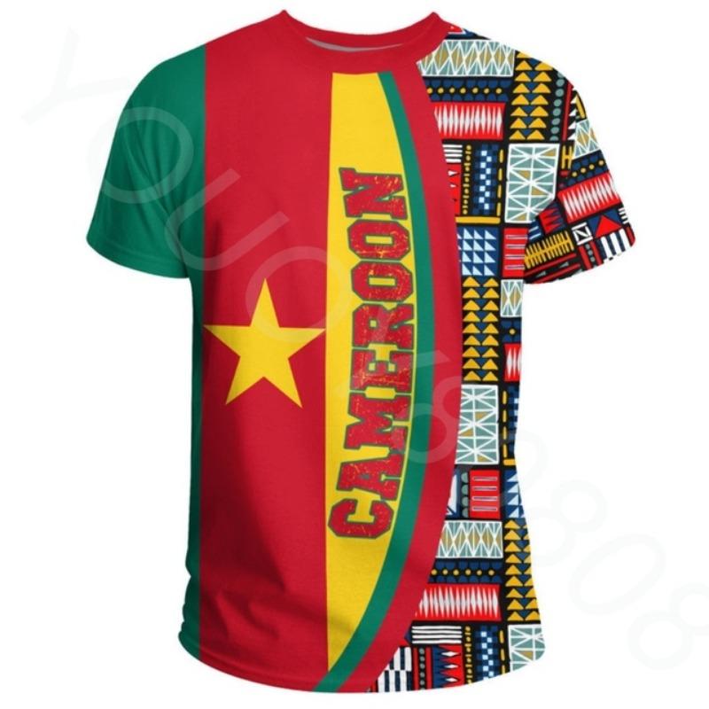 Men's Round Neck Short Sleeve Shirts 3D Print Ethnic African Clothing Summer New Hot Sale T Shirts 2022