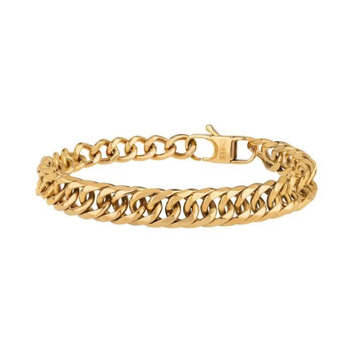 Bracelet - Breil - Gritty - Acier Inoxydable Doré - Finition Brillante - Tendance Et Élégant