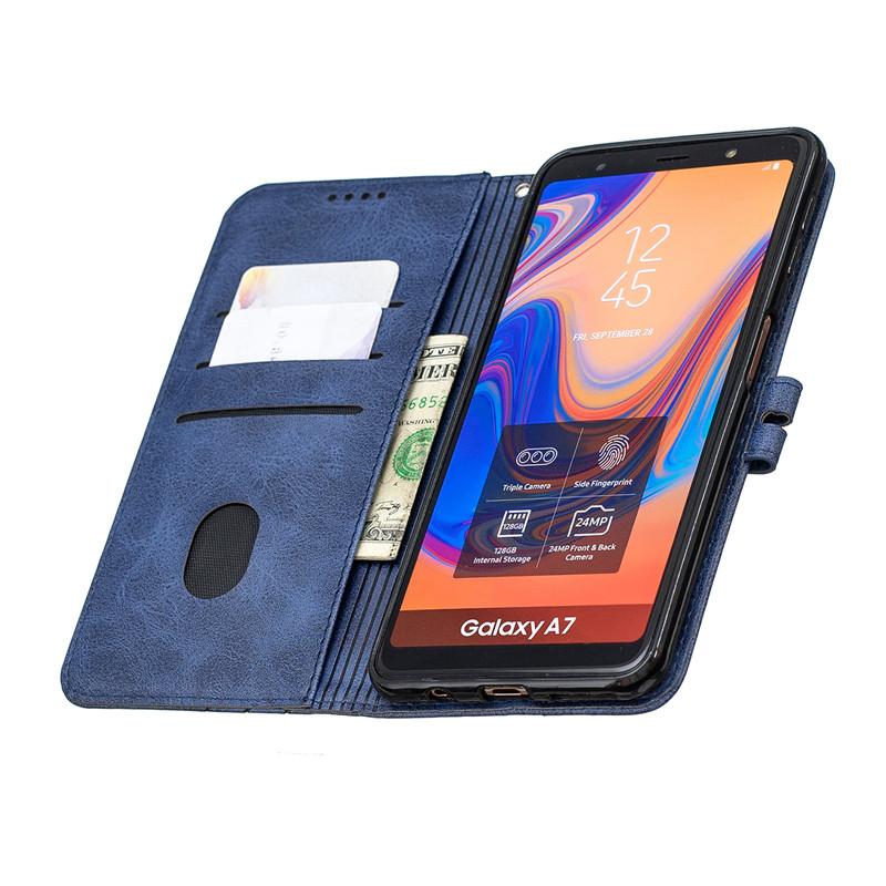 Pouzdro On For Samsung Galaxy A 7 A7 A6 A8 2018 Pouzdro Peněženka Magnetický Kožený Kryt SM-A750FN A750 A750F A530 Flip Telefon Coque