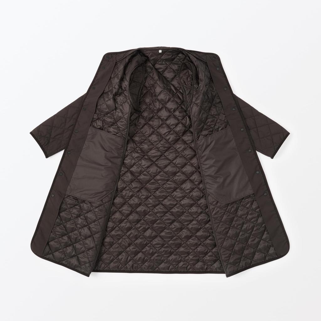 MUJI Washable Quilted Dark Size M Women's Coat, Brown, (BD0YVA4A)