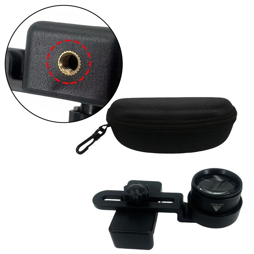 Macro Lens Adapter Clip-on Magnifier Non-slip Rubber Pad Curved Groove Clamp 1 4-inch Brass Nut For Smartphones