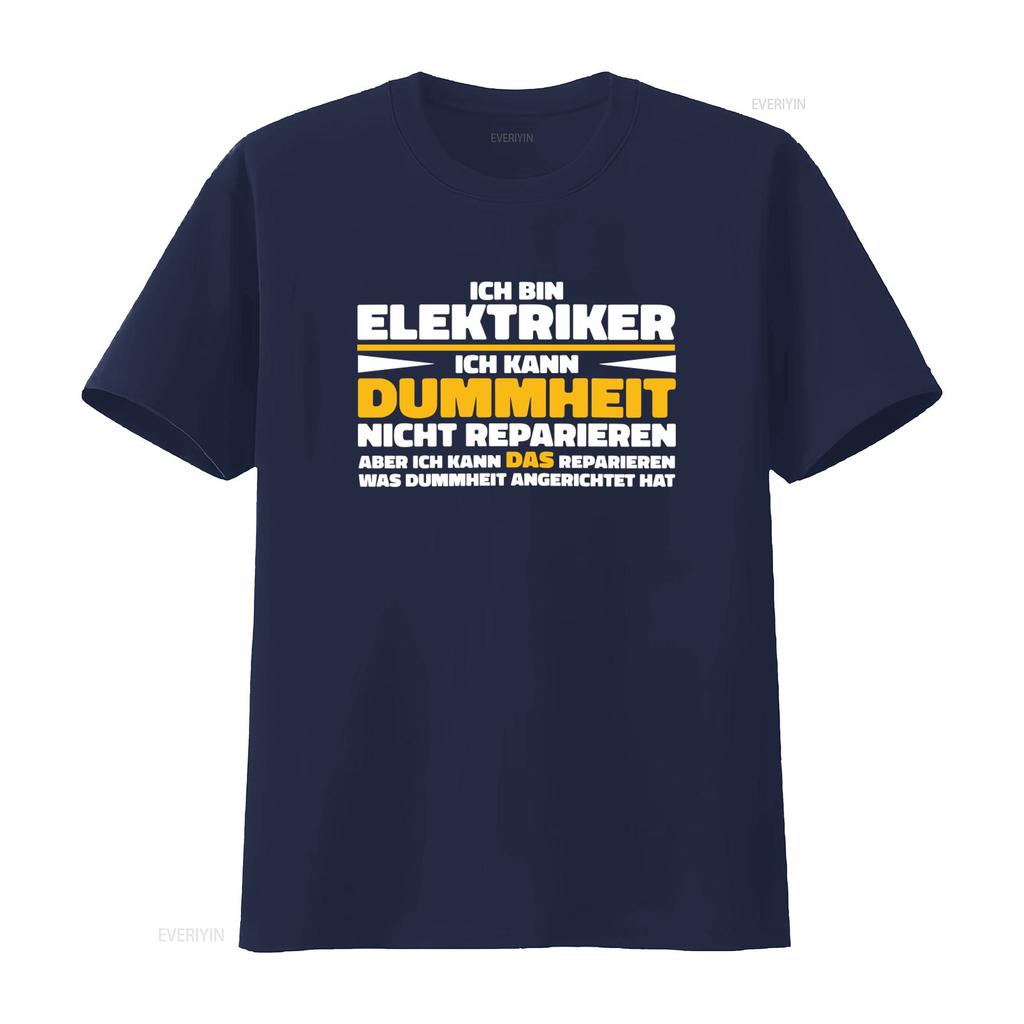 Funny Electrician T Shirt IM An CanT Fix Stupidity But Can Repair Its Damage vintage Washed Stretched Unisex Casual fashion