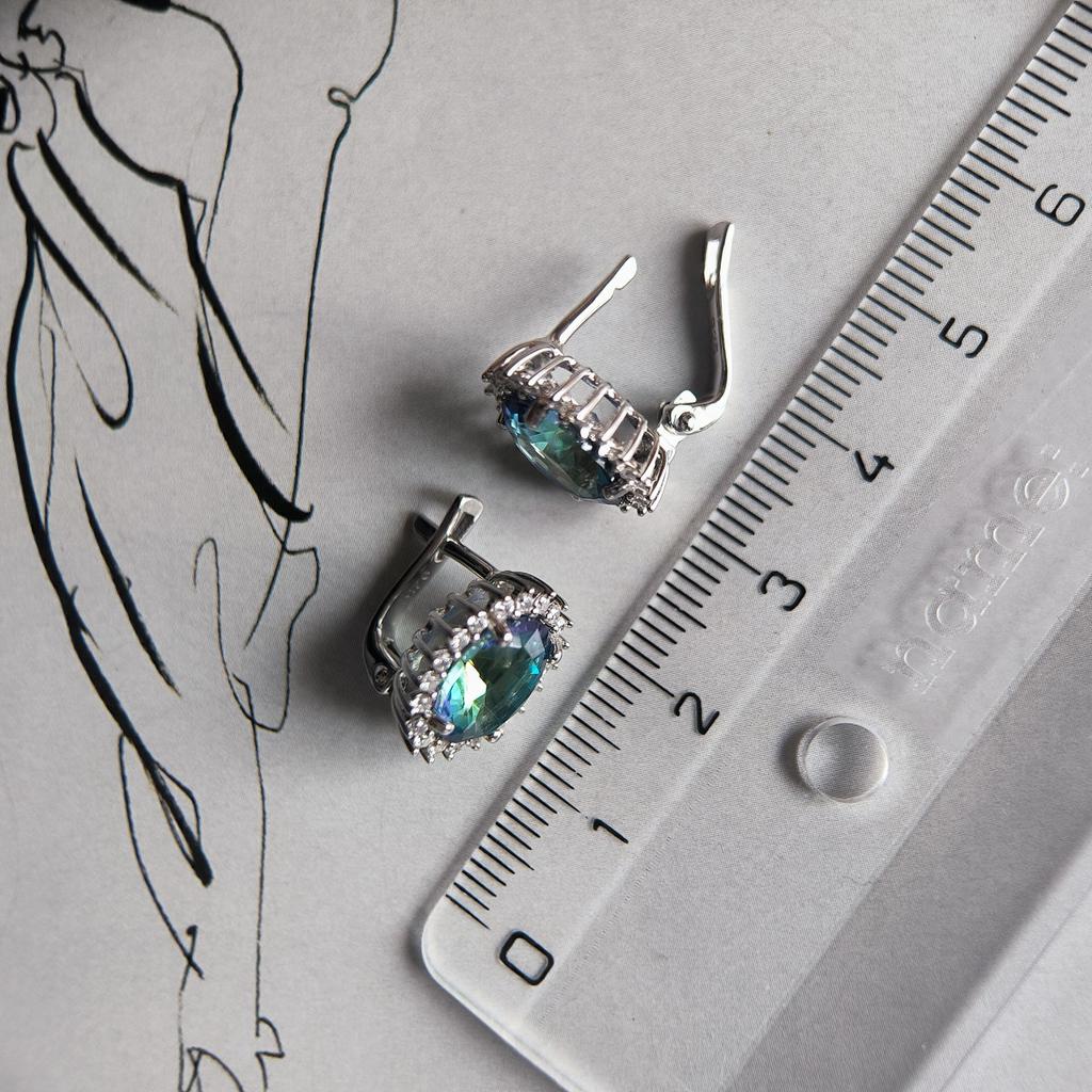 Silberohrringe mit Mystic Topas 4.228ct (2203872)