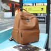 Vintage Echte Leder Reise Rucksack Damen Rindsleder College Stil Schultasche