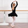 Girls' Color Long-sleeved Tulle Bodysuit Dance Costume