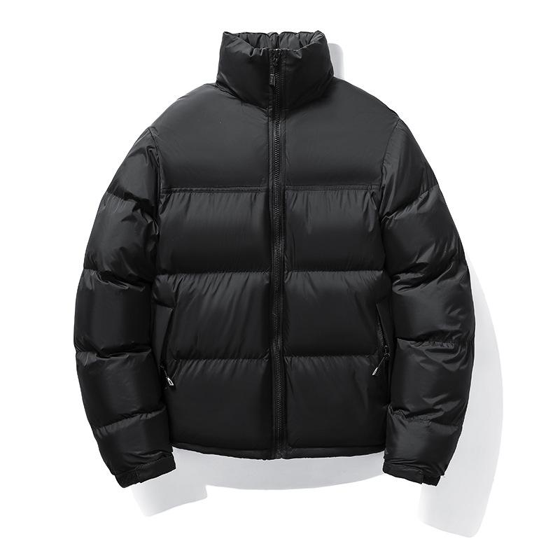 Men's Hong Kong Style Autumn/Winter Down Cotton Jacket - Stand Collar, Thickened, Casual, Versatile Outerwear