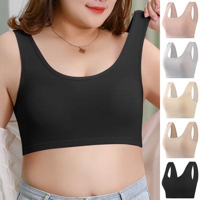 6 Pieces V Neck Bra Seamless Padded Camisole Bandeau Sports Bra Sleep Bra