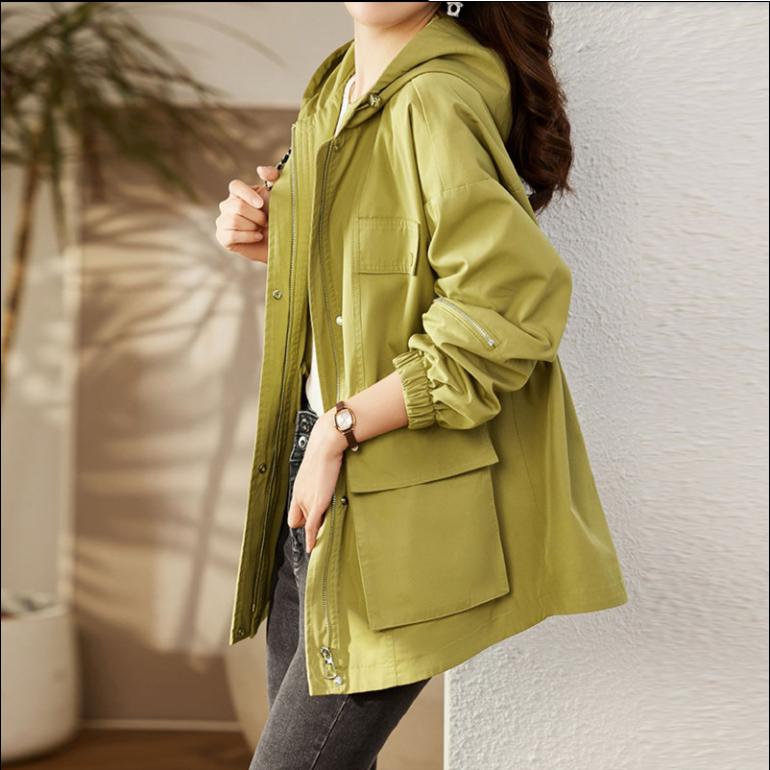 Female High-grade Work Clothes Tops Coat Spring Autumn Women Windbreaker Jacket Korean Ladies Loose Fitting Trench Outwear