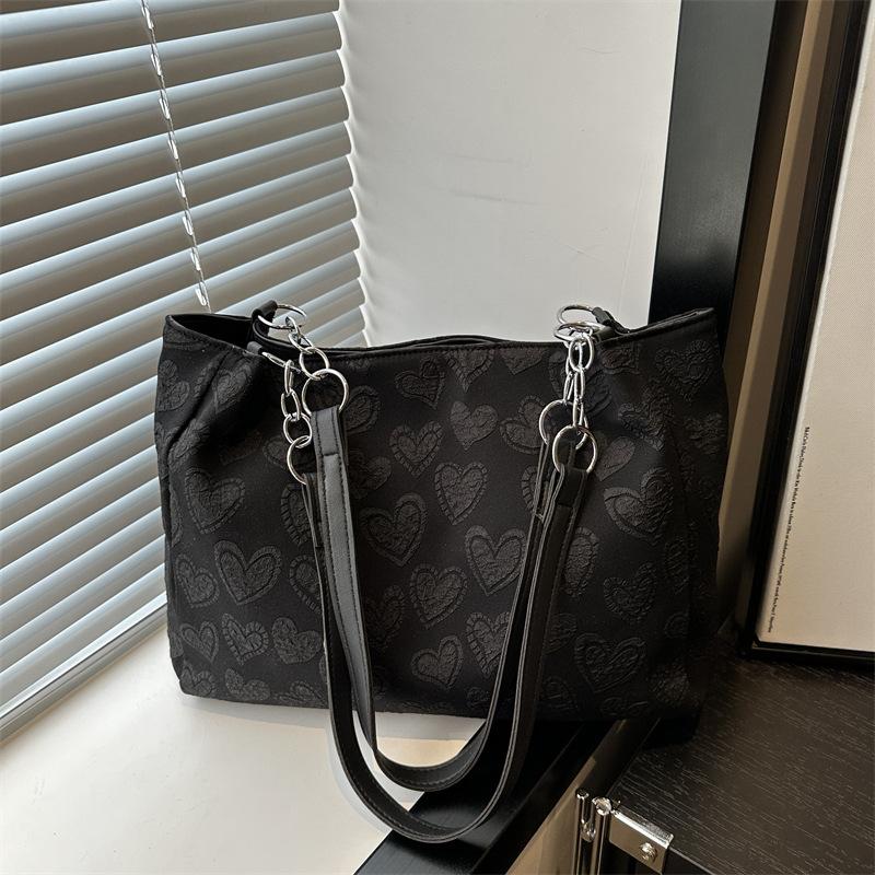 

Новая красивая однотонная повседневная легкая универсальная простая наплечная сумка-подмышка, модная сумка-тоут, женская сумка чёрный