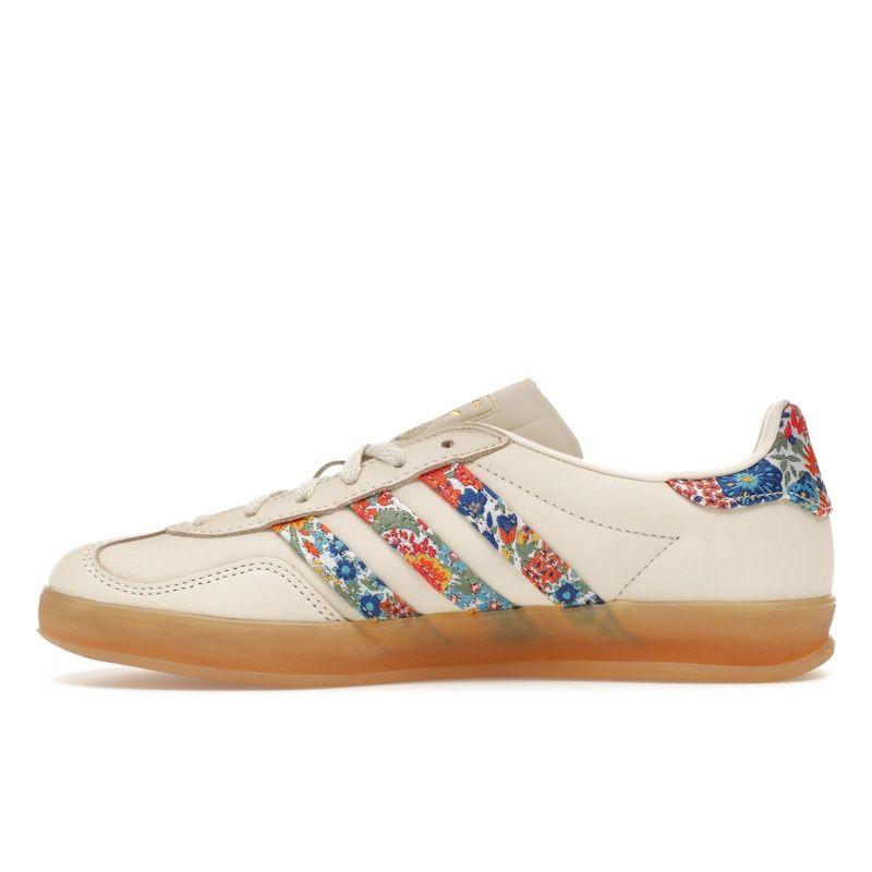 Adidas Liberty London x Gazelle Indoor Blomsterbroderi - Off White Damesneakers Krem Gull-Metallic Gummi JH7370