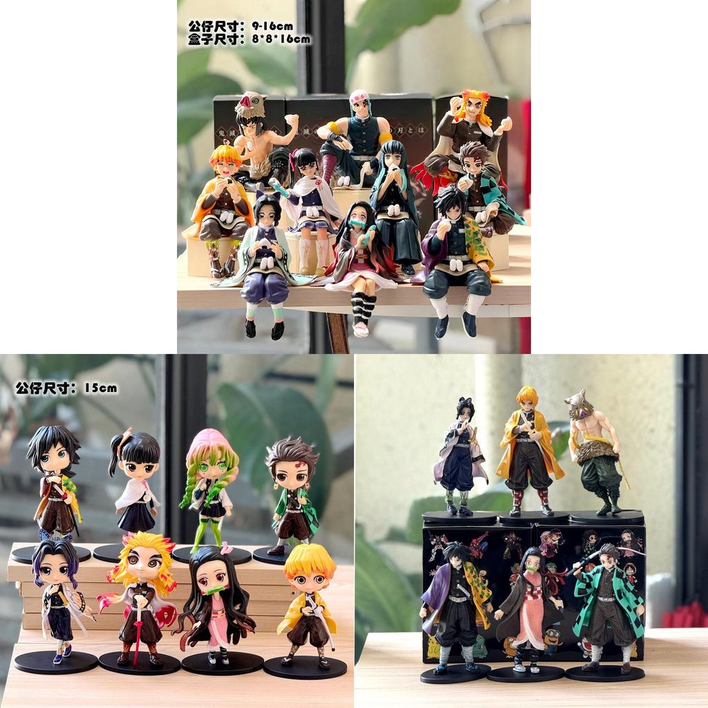 Demon Slayer Pvc Anime Figure Set With Collectible Characters For Fans And Giftgiving