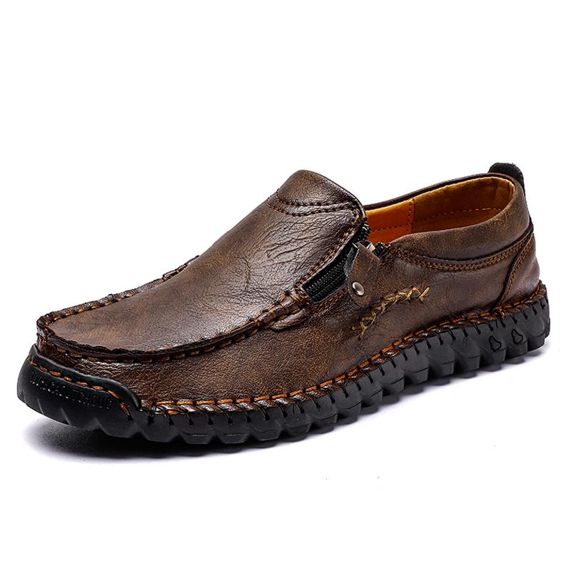 Ręcznie robione męskie buty casualowe z zamszu, wygodne i oddychające mokasyny, męskie buty biznesowe płaskie, buty do jazdy