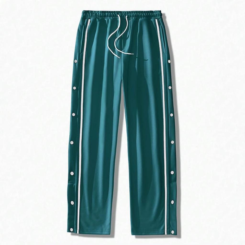 Men's European High-Street Retro Joggers with Button Details