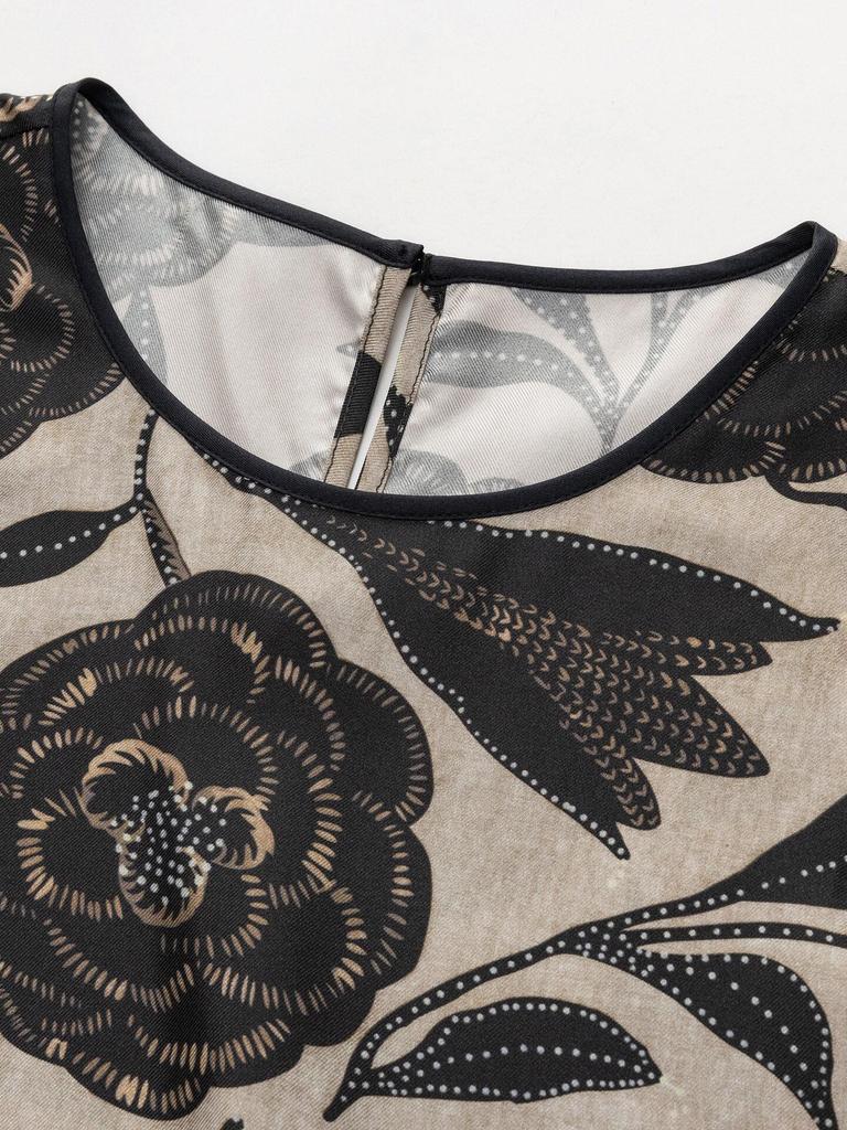 Summer 100% Mulberry Silk Printed Sleeveless Top - Chinese Style Loose Fit Versatile Blouse (Model 1561)
