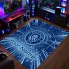 Crystal Velvet Rug Manchester City Print Custom Name Text Floor Mat Home Decor