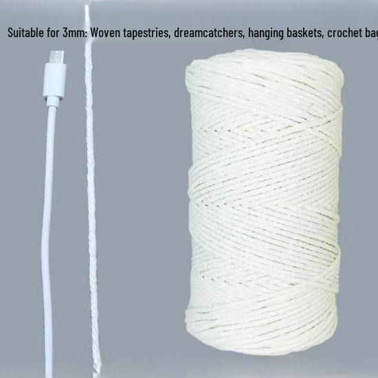 Cotton Craft Rope for DIY Weaving and Decoration