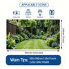 2D Green Plants and Flowers Backdrop 2D Flat Print for House and Backyard Events