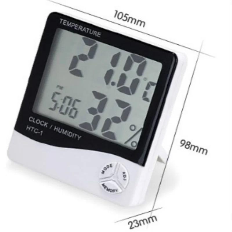 Digitální pokojový LCD teploměr Elektronický měřič teploty a vlhkosti Hygrometr Meteorologická stanice Vnitřní Budík