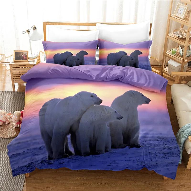 3d Polar Bear Bedding Set King Size Bedroom China Air Express Duvet Cover With Pillowcases Housse De Couette 240x260 Customized