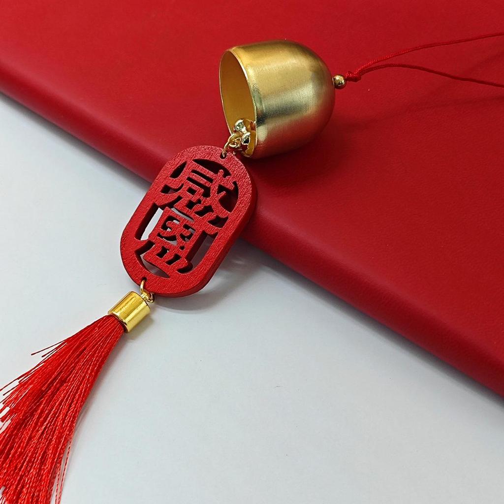 Pure Copper DIY Wind Chime Ornament with Christmas Bells & Clapper Pendants