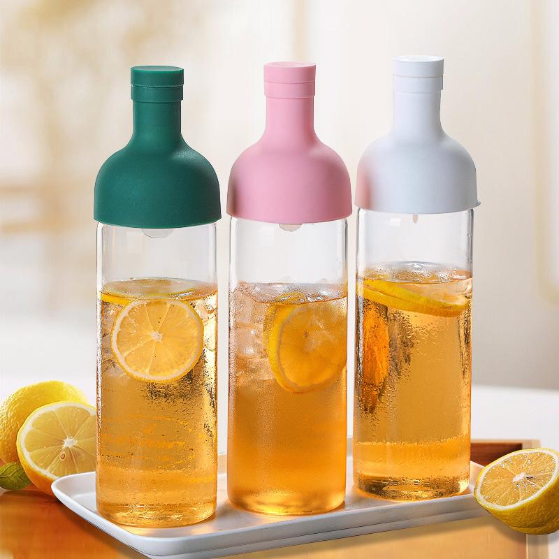 Baifenbai Home Furnishing Green High Borosilicate Glass Cold Brew Pot Coffee Cold Brew Bottle Cold Kettle Household Cold Brew Cup Fruit Teapot Cold Kettle