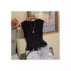 Large size sling vest women's summer inner cover with base white short knitted thin versatile sleeveless top trendy