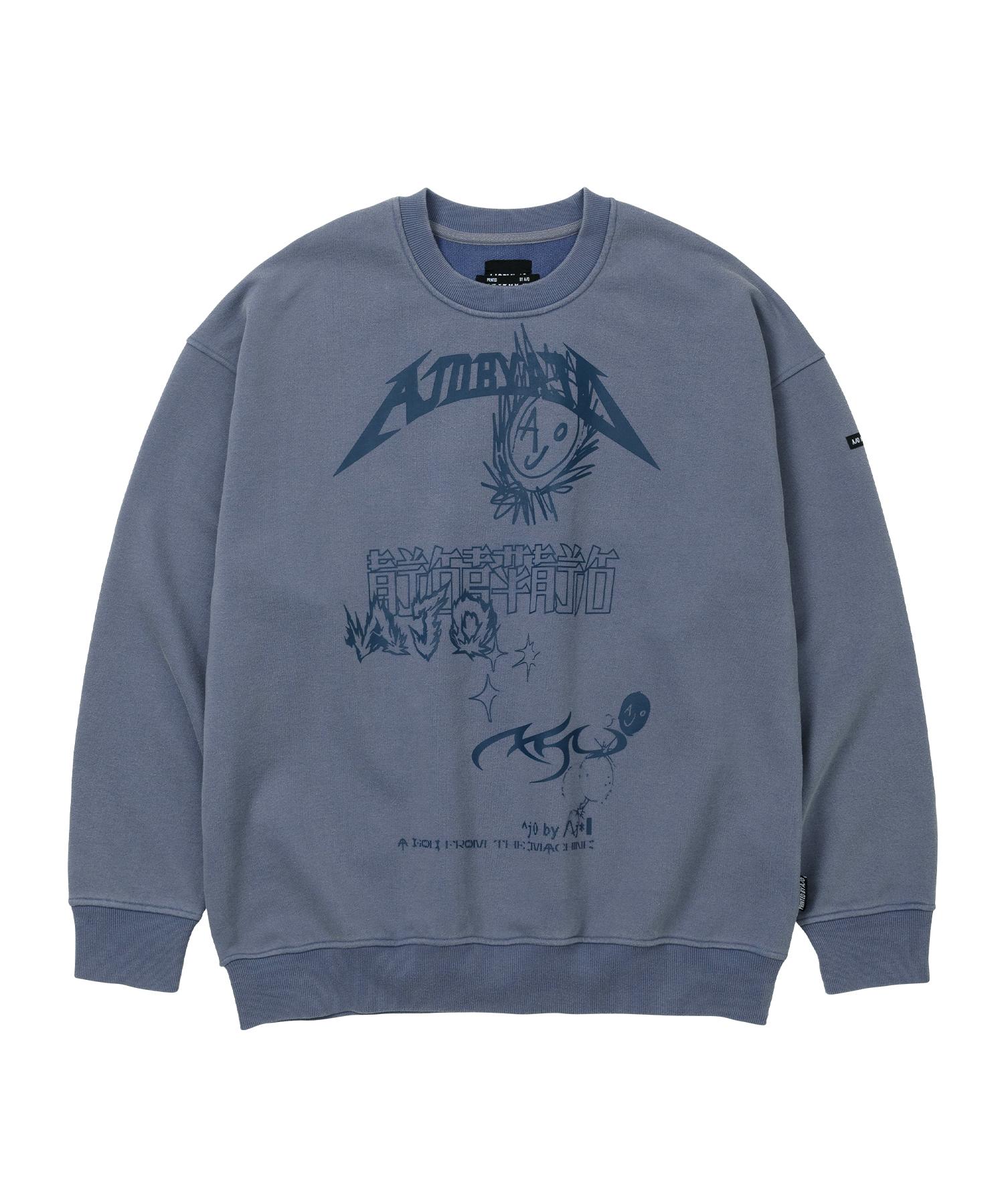 Azo By Azo [Pba] Толстовка с коллажем Ajolica [Синяя] Relaxed (L)