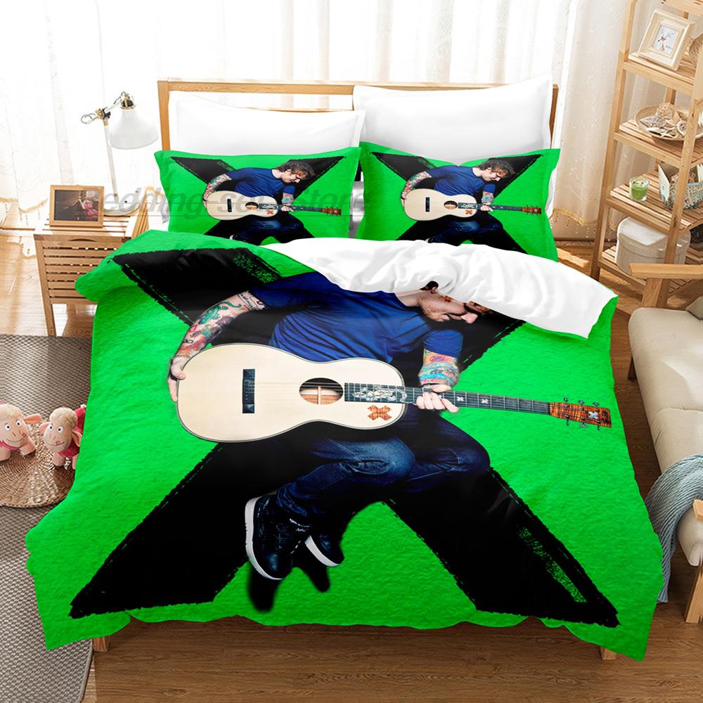 

Ed Sheran Beding Set Single Twin Ful Quen King-Sized Dimensionsd Dimensions Bed Linen Set Aldult Kid Bedrom Duvetcover Sets 3D Print Fashion camas 100*200cm Single
