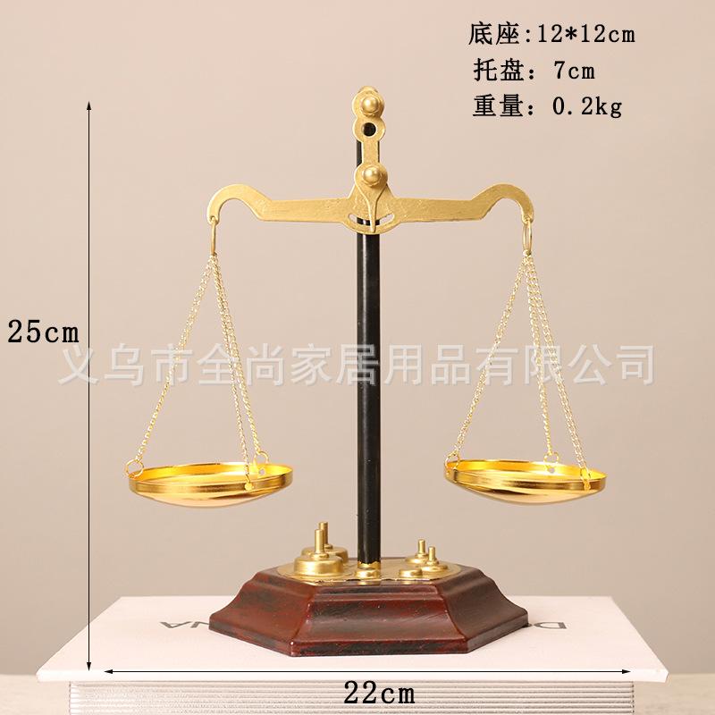 Creative Desktop Ornament Retro Nostalgic Old-fashioned Handmade Wrought Iron Balance Craft Scale Porch Window Decoration