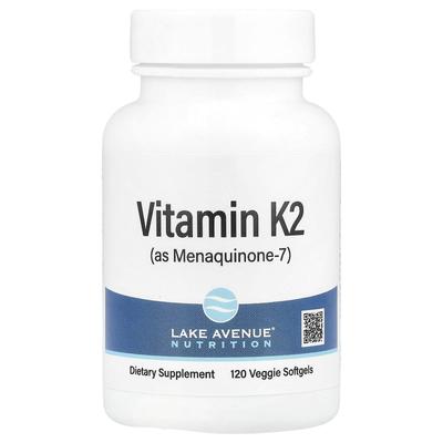 Vitamín K2 (Menachinon-7), 120 rostlinných měkkých kapslí (50 Mcg na měkkou tobolku)
