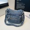 Modische lässige Damen-Umhängetasche Hochwertige Denim-Schultertasche Große Kapazität Tragetasche Multifunktionale Damenhandtaschen