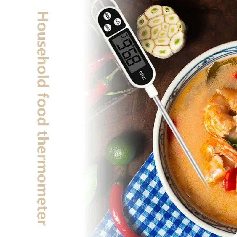 1 Stück Edelstahlsonde Kochen Lebensmittel, Grillofen, Wasser, Milch, Öl, Flüssiges Fleisch, Digitales Küchenthermometer