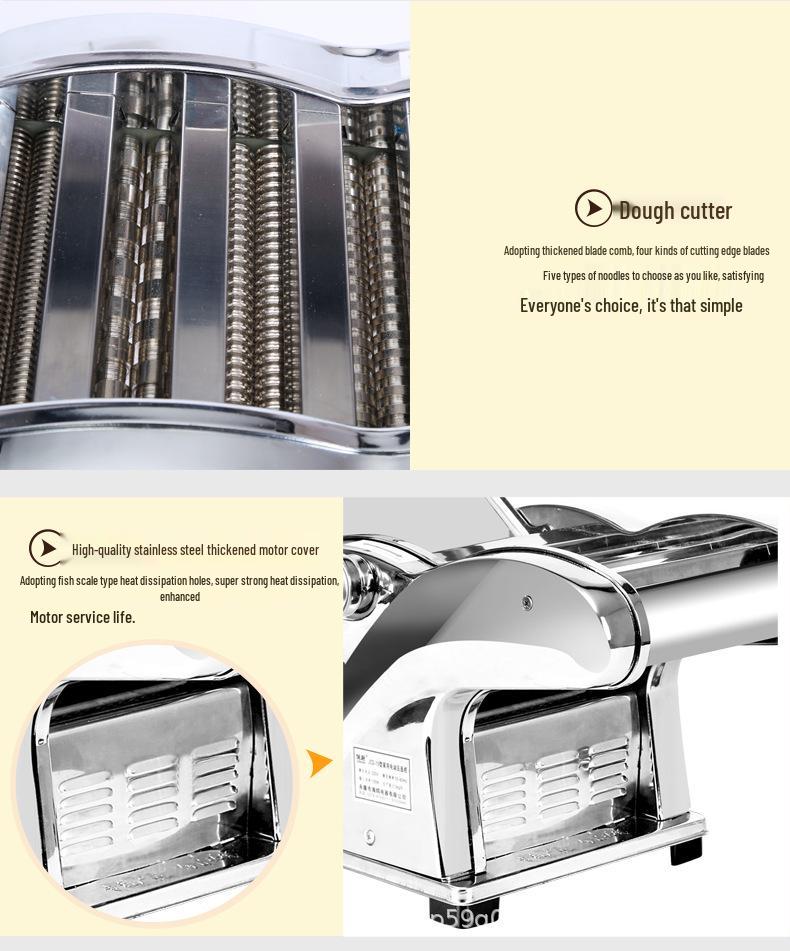 Seagull Junchu Automatic Dough & Dumpling Skin Press - Commercial-Grade Stainless Steel Noodle Maker.