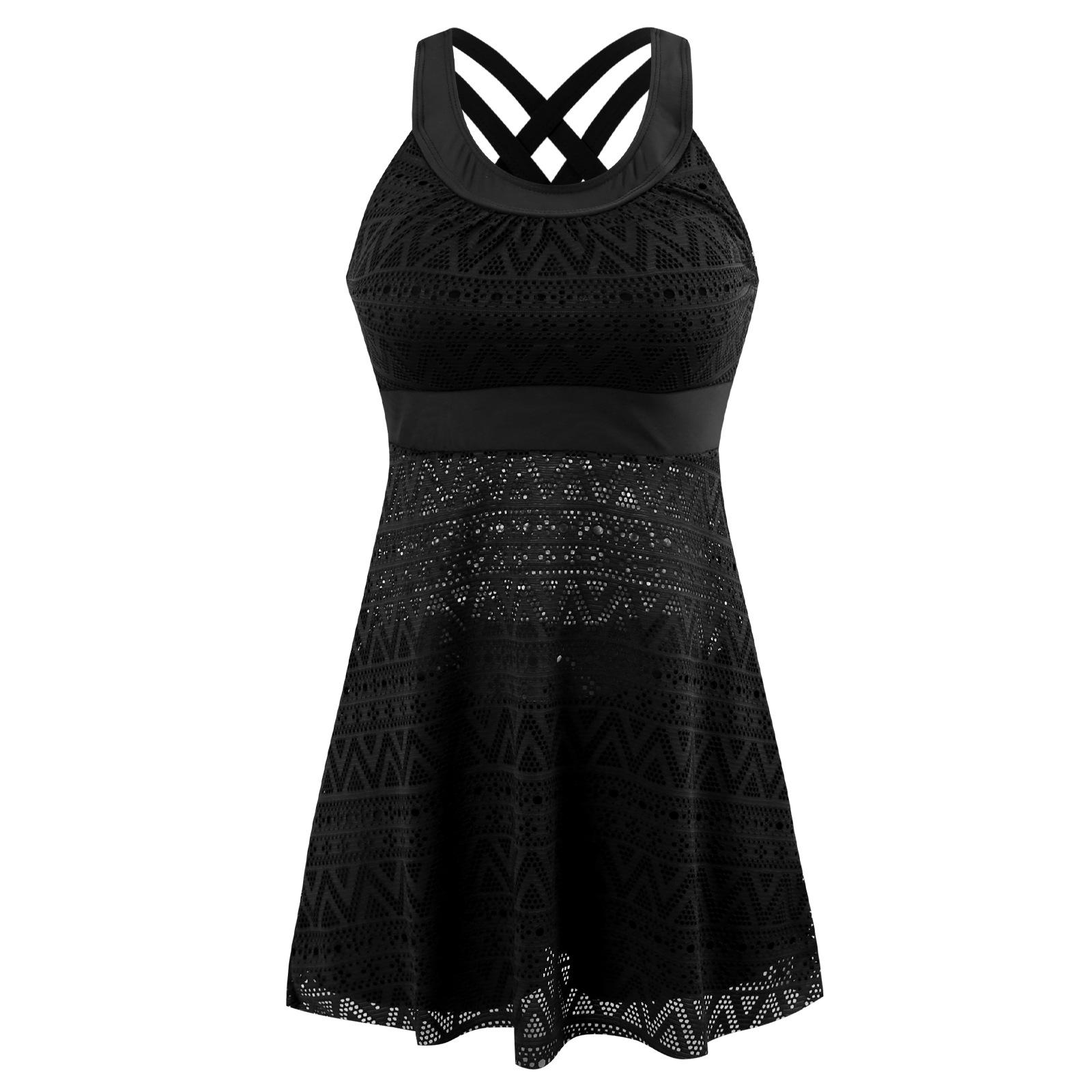 

Купальники женские, сплошной цвет, европейский и американский раздельный купальник, женский консервативный купальник, сексуальный кружевной купальник S чёрный